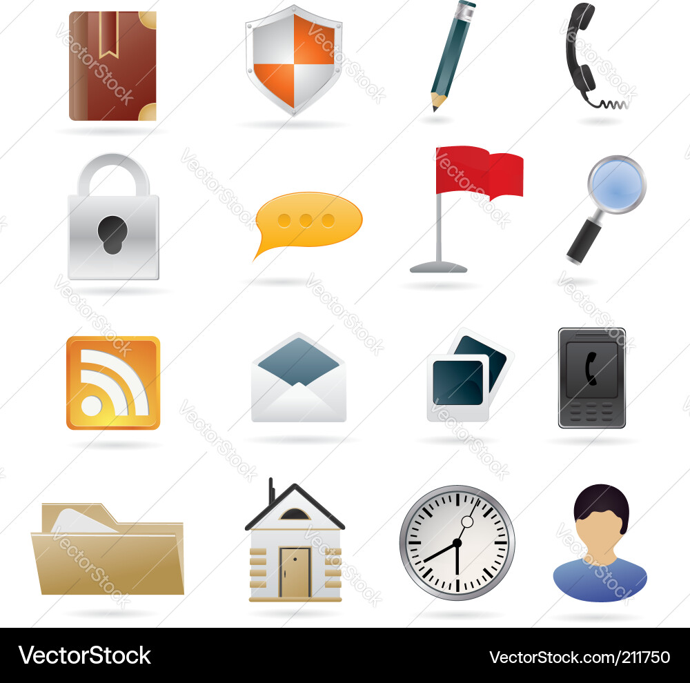 Web Icon Set Vector Image