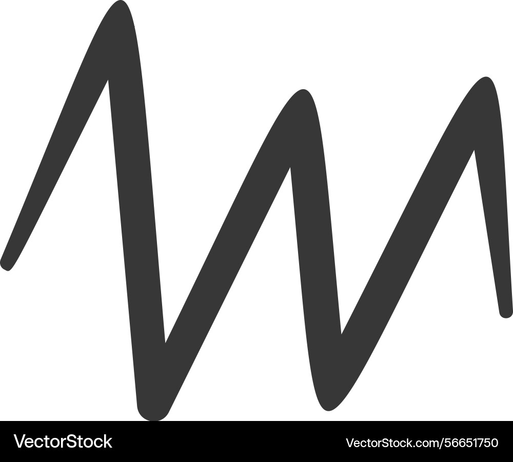 Zigzag line decorative design element vector image
