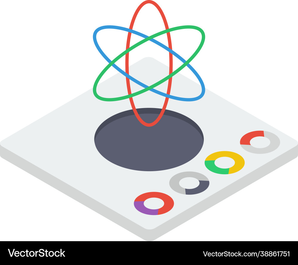 Atomic structure model vector image