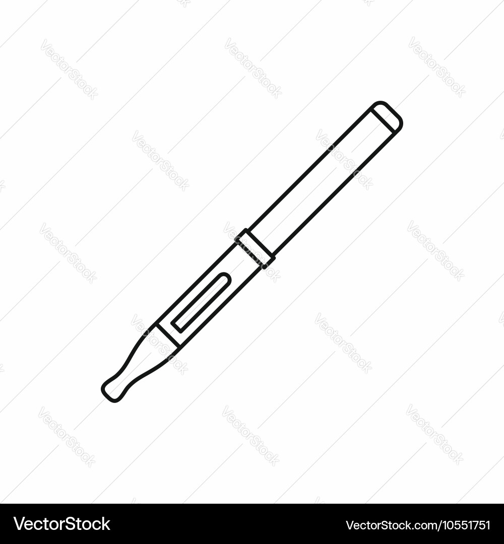 Box mod and clearomizer icon outline style vector image