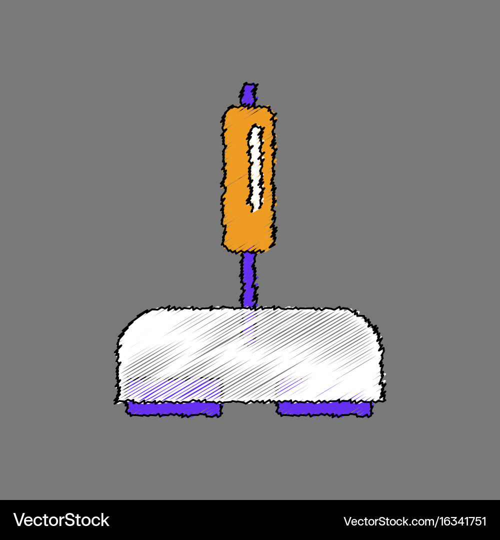 Flat shading style icon playing joystick vector image