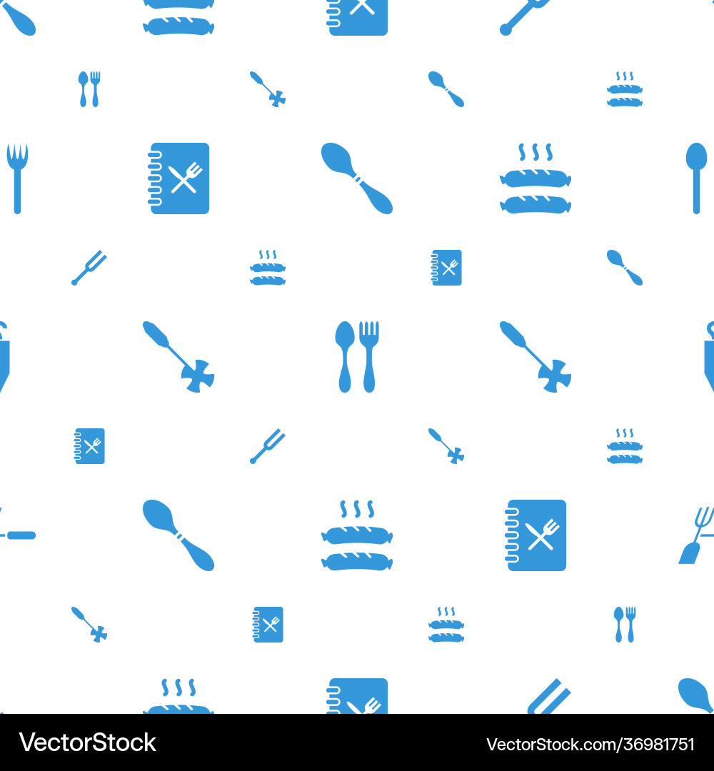 Fork icons pattern seamless white background Vector Image