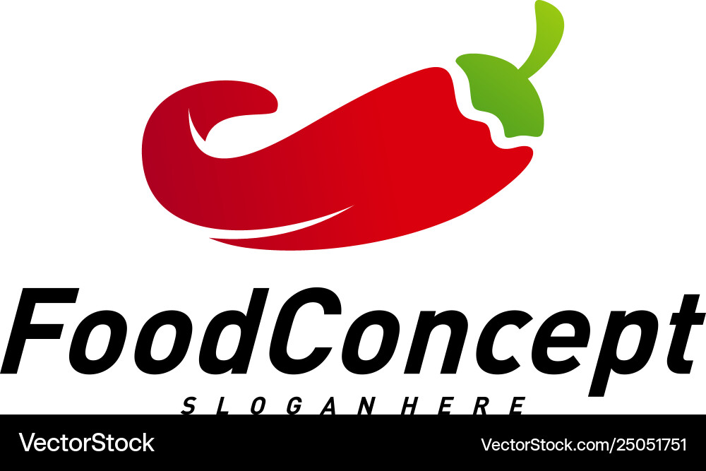 Heißes Lebensmittel-Logo Konzept rot Chili Design Heißes Lebensmittel-Logo Konzept rot Chili Design vektorbild