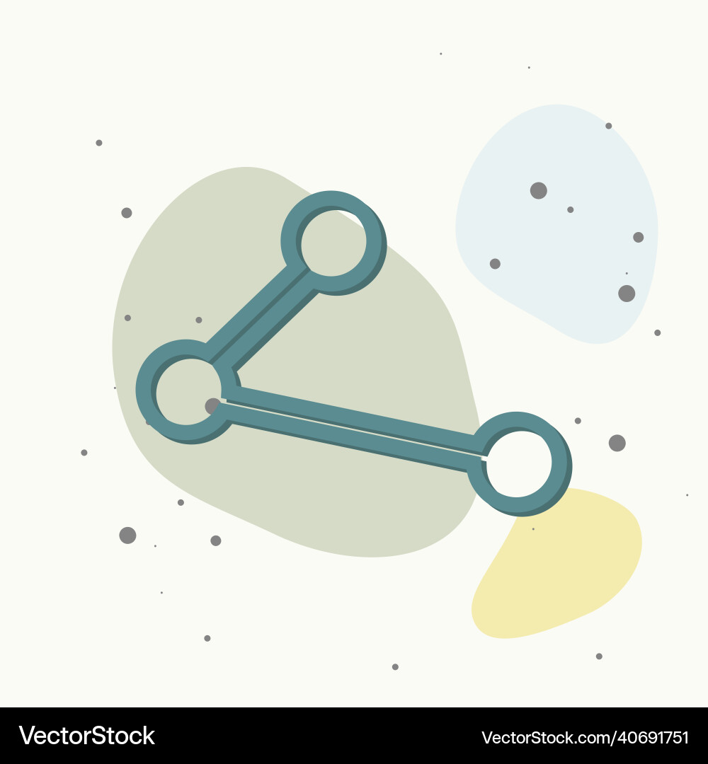 Image sharing icon shared on multicolored Vector Image