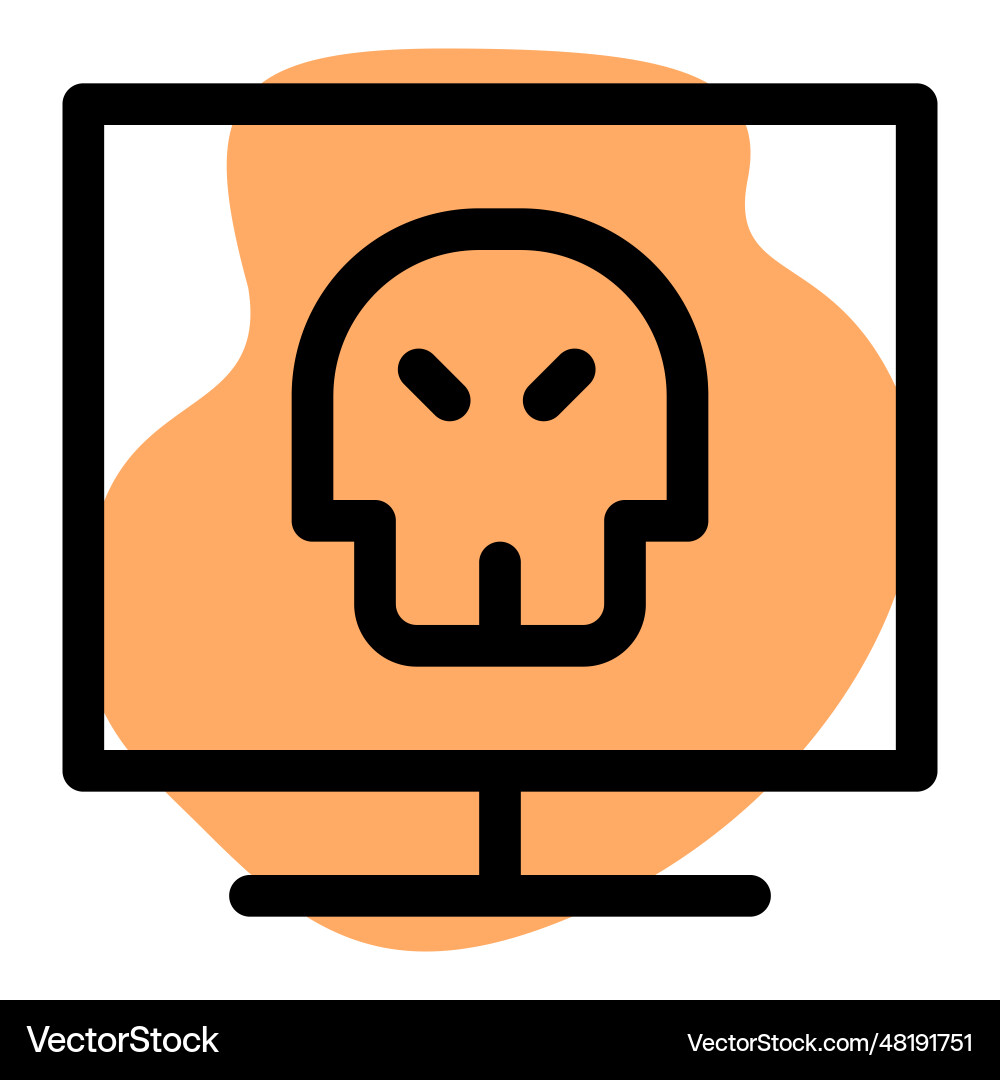 Malicious software placed on the system to commit vector image