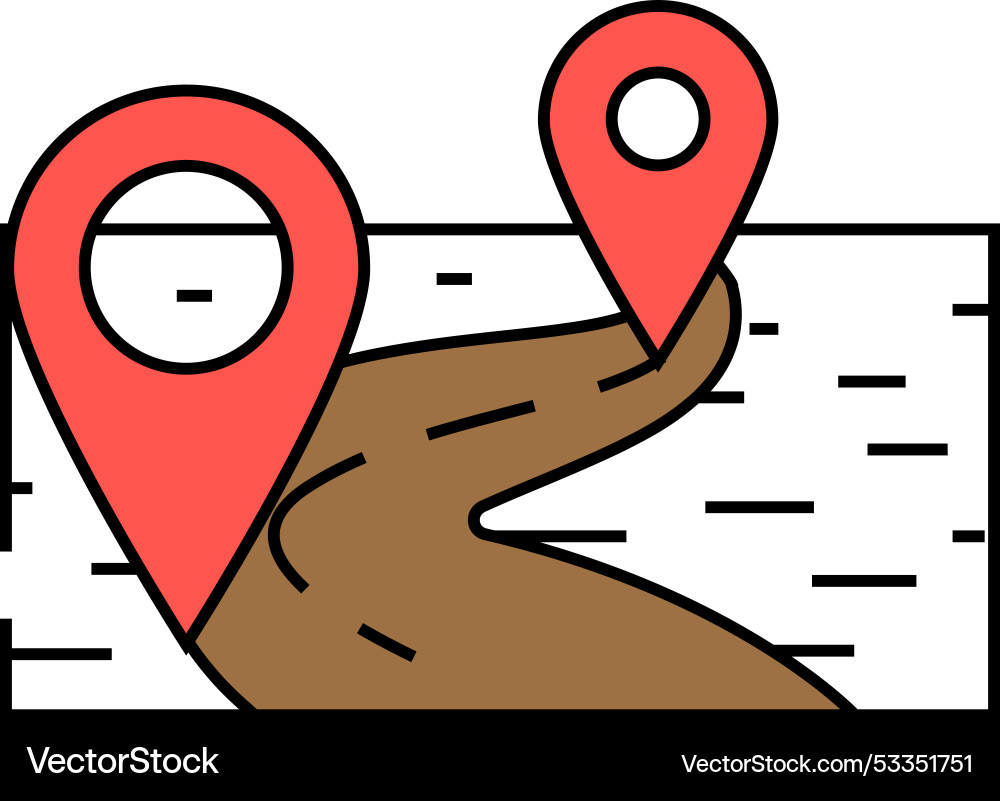 Map pointer location icon color vector image