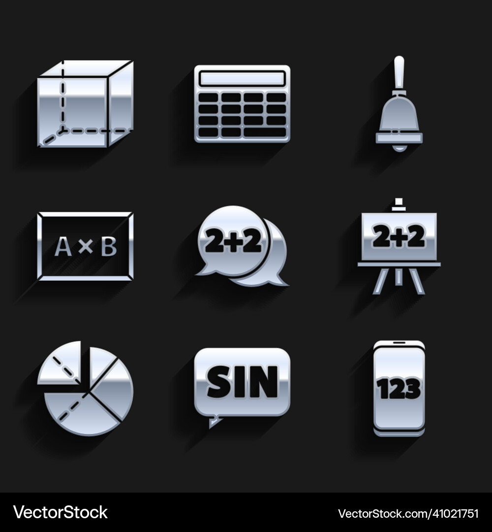 Set equation solution mathematics function sine Set equation solution mathematics function sine vector image