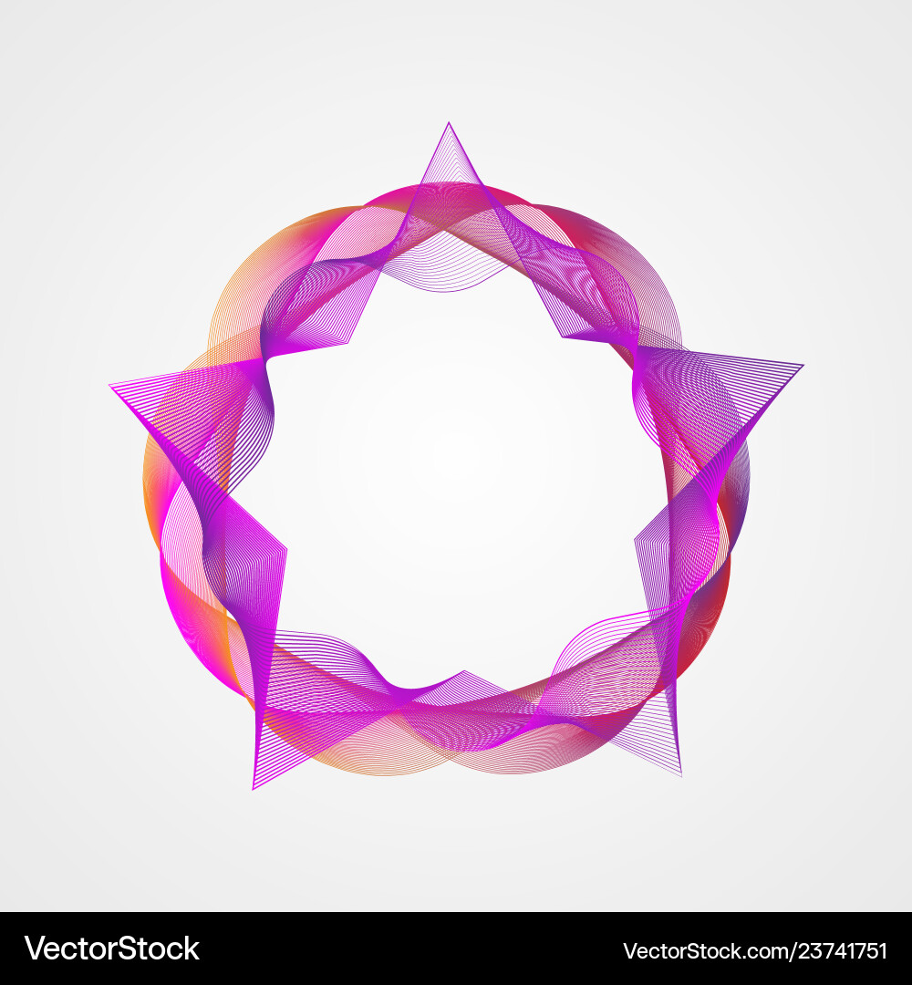Star with circle gradient rectangular frame Star with circle gradient rectangular frame vector image
