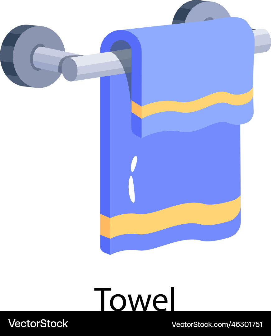 Towel (46301751) – Royalty-Free Vector | VectorStock, image size:872x1080