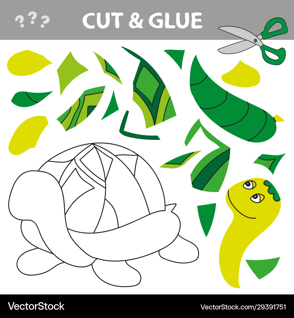 Use scissors and glue restore picture Use scissors and glue restore picture Vector Image