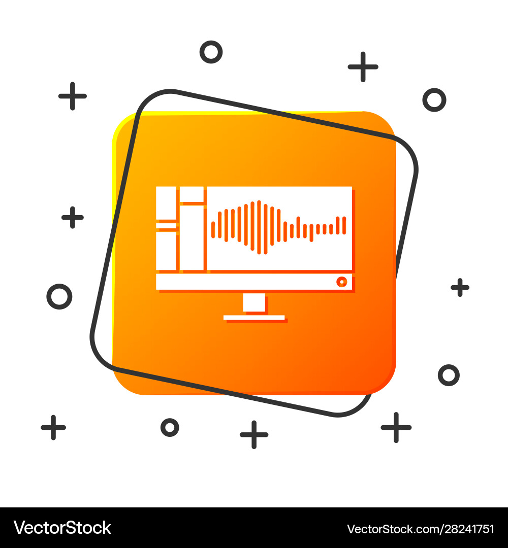 White sound or audio recorder editor software White sound or audio recorder editor software vector image