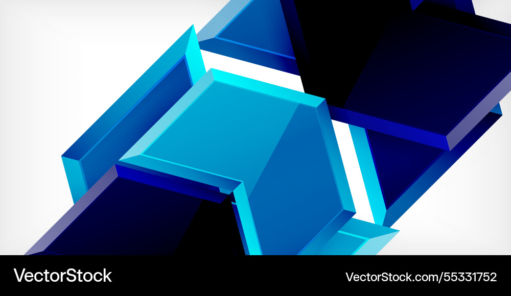 3d arrow techno design template Vector Image
