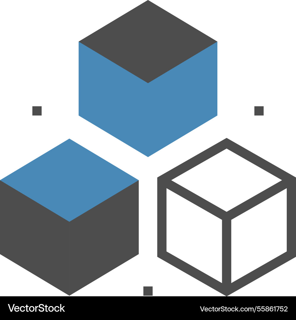 3d modeling flat web icon concept 3d modeling flat web icon concept vector image