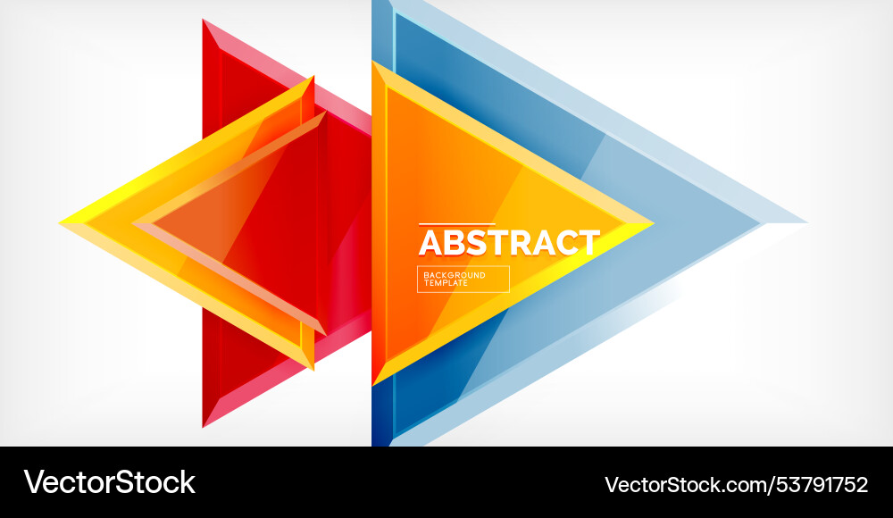 Abstract background - colorful triangles with 3d Abstract background - colorful triangles with 3d vector image