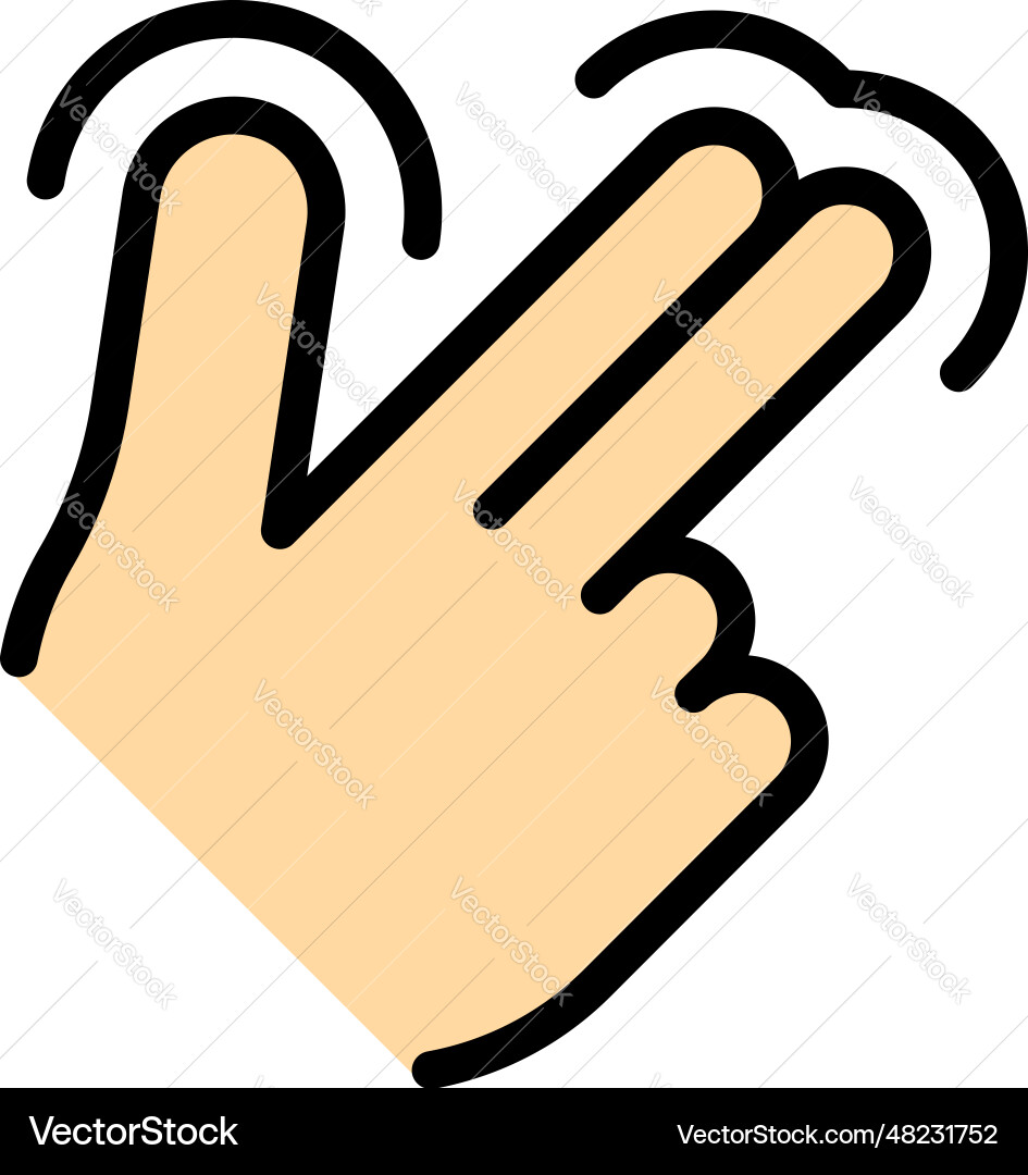Button touch icon flat Button touch icon flat vector image
