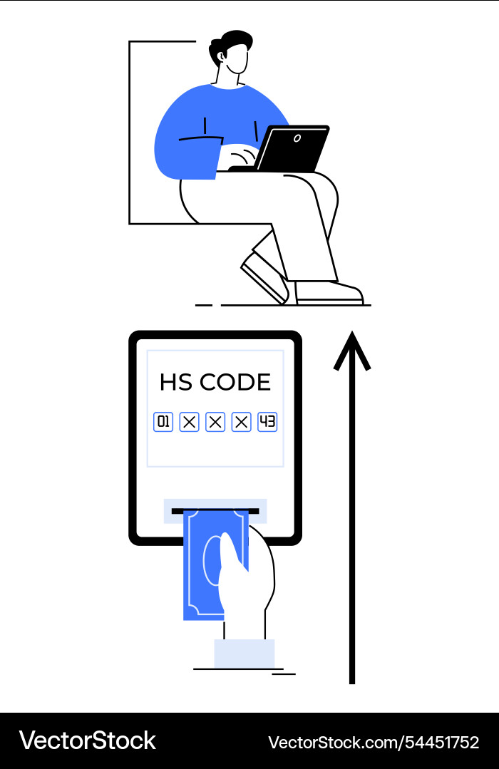 Digital payment integration for seamless hs code Digital payment integration for seamless hs code Vector Image