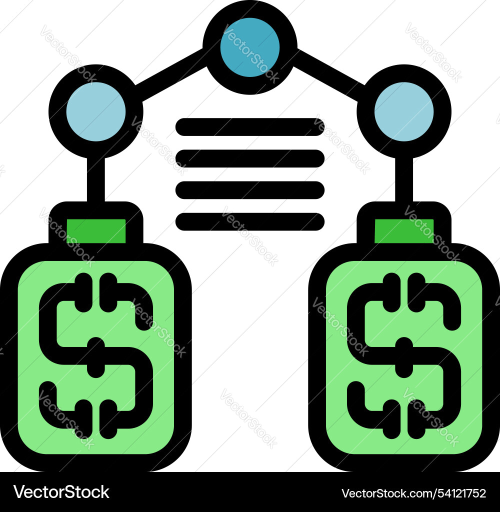 Digital payment system connecting two Digital payment system connecting two vector image