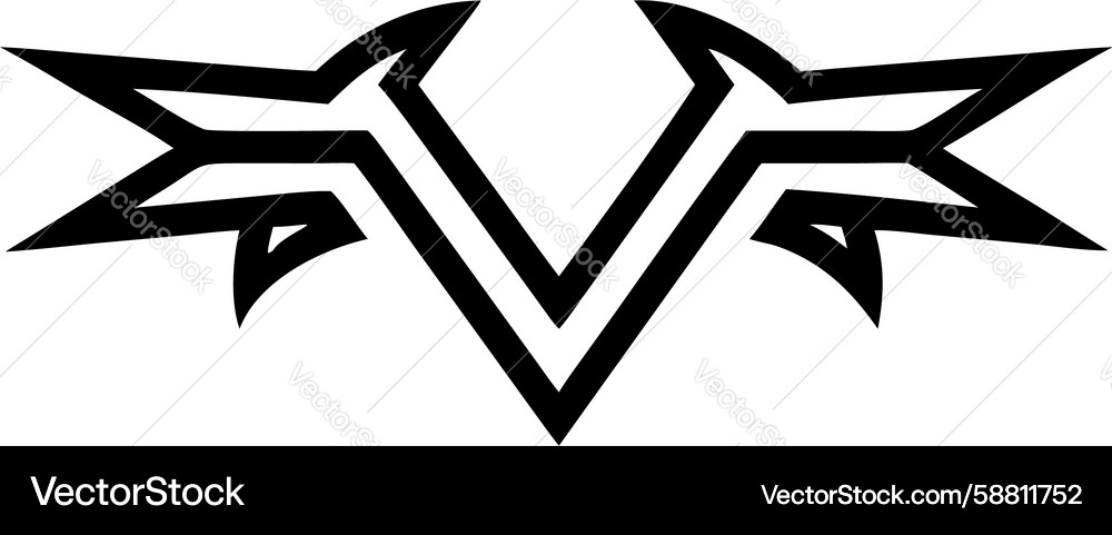 Dynamic abstract chevron border design element Vector Image