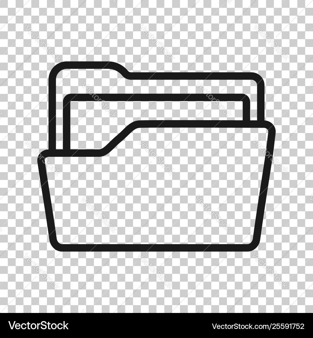 File folder icon in transparent style documents File folder icon in transparent style documents vector image