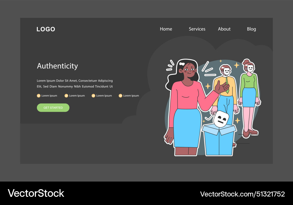 Finding your way in life web or landing dark Finding your way in life web or landing dark vector image