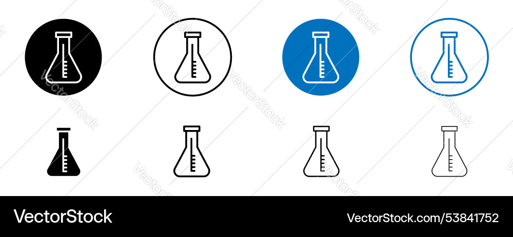 Flask icon set Flask icon set vector image