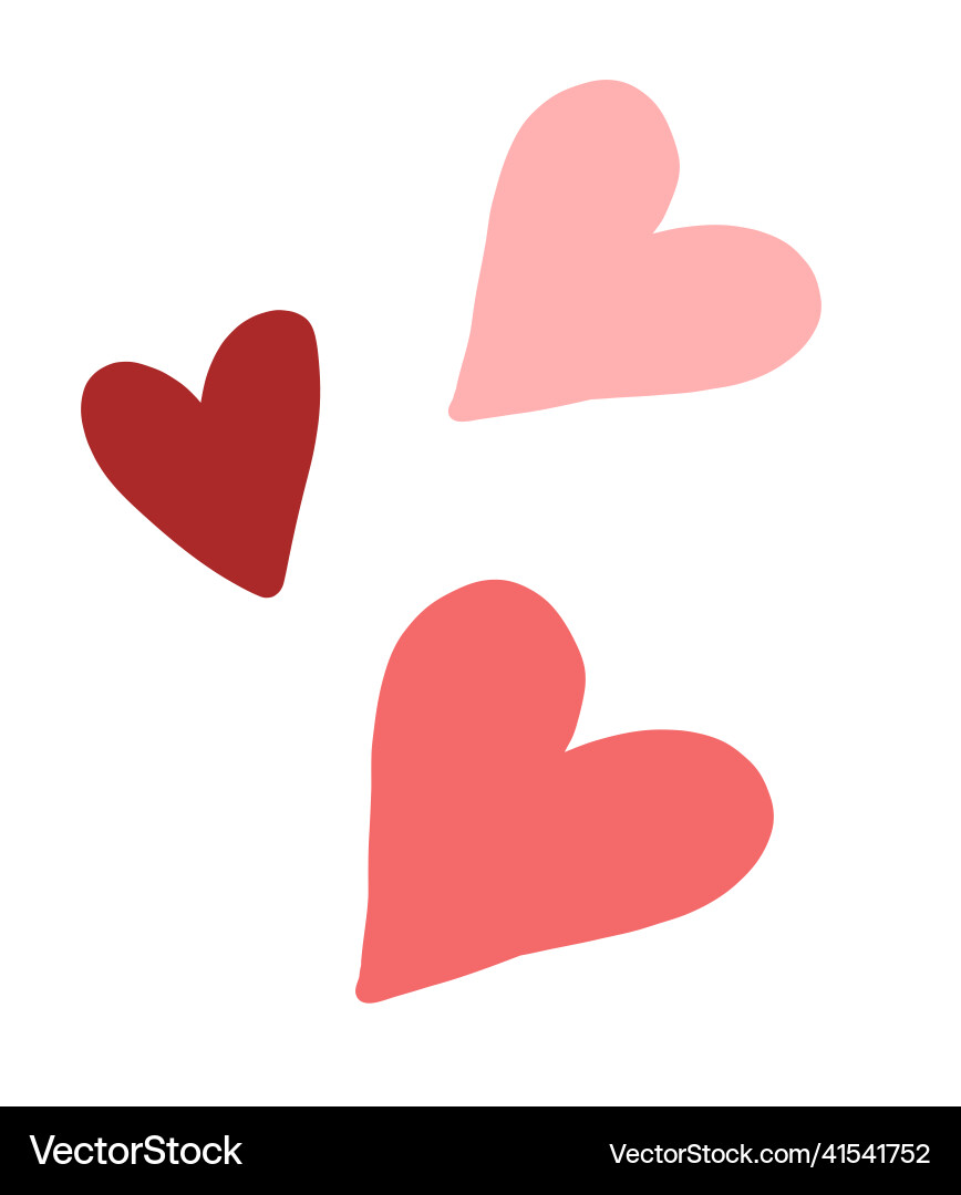 Hand gezeichnete Herzen rot und rosa Liebe Symbol Hand gezeichnete Herzen rot und rosa Liebe Symbol vektorbild