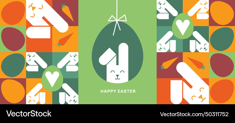 Happy easter background in geometric style Happy easter background in geometric style vector image