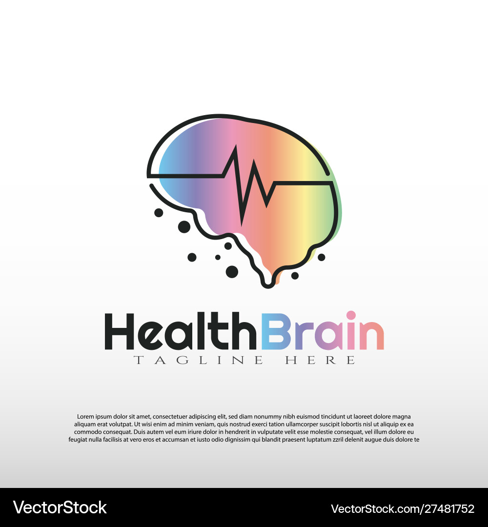 Human Gehirn Logo mit Gesundheitskonzept Zukunft Human Gehirn Logo mit Gesundheitskonzept Zukunft vektorbild