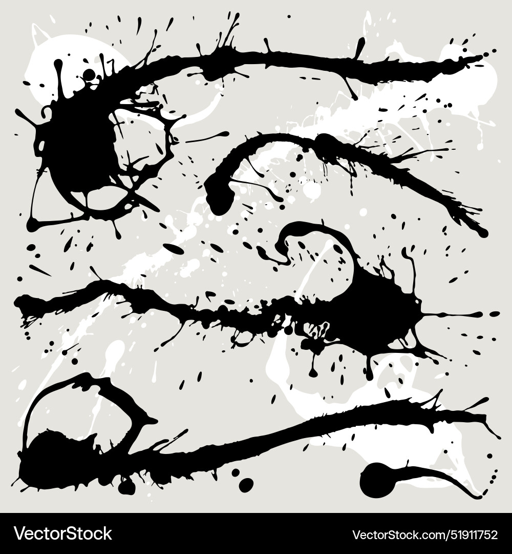 Ink splatter set 002 Vector Image
