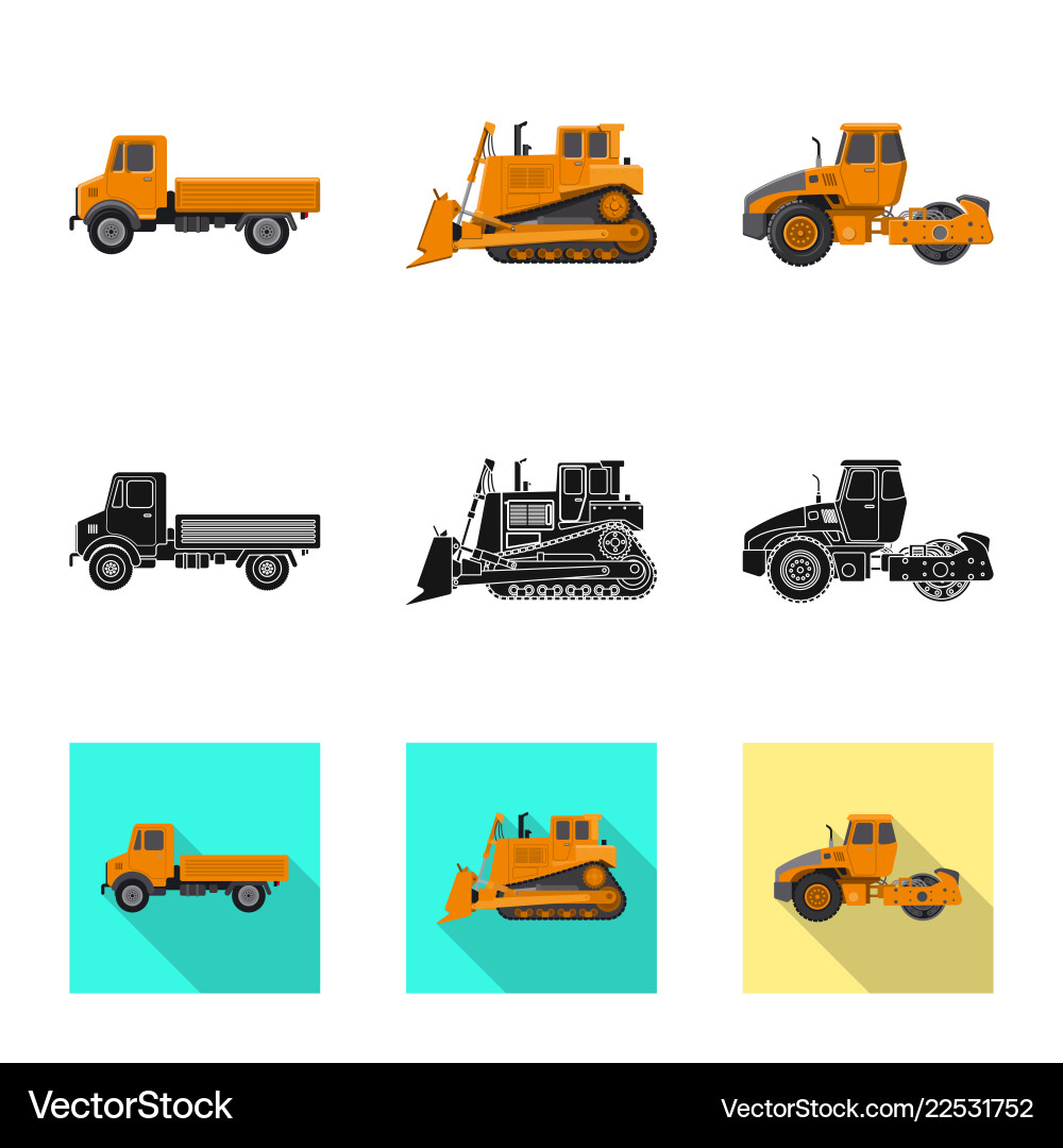 Isolated object of build and construction icon Isolated object of build and construction icon Vector Image