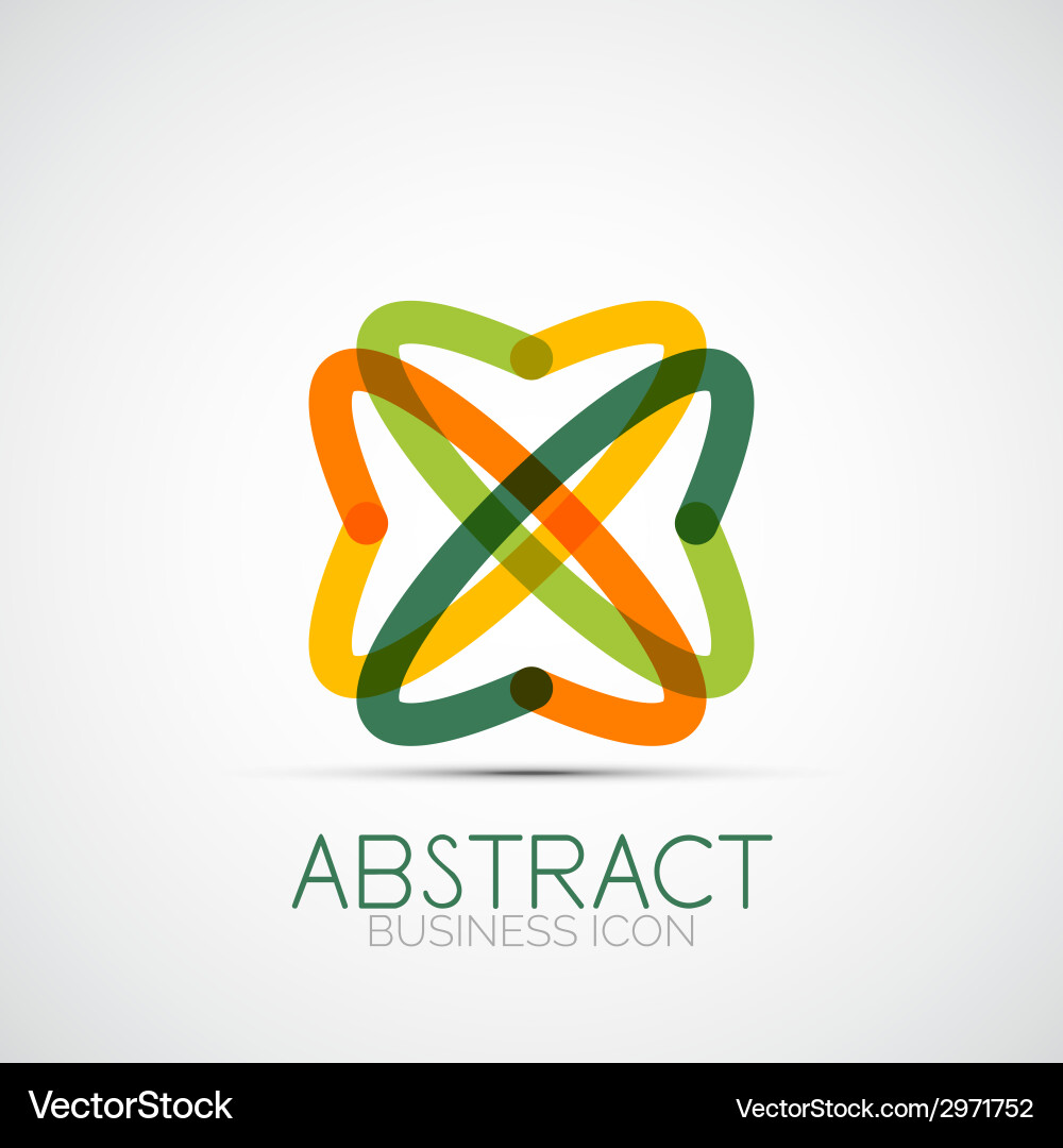 Line design loop logo vector image