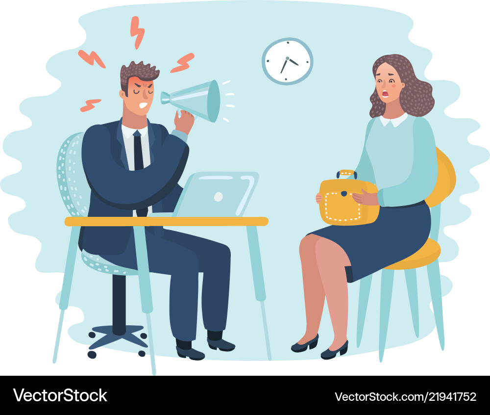 Mad office man vector image