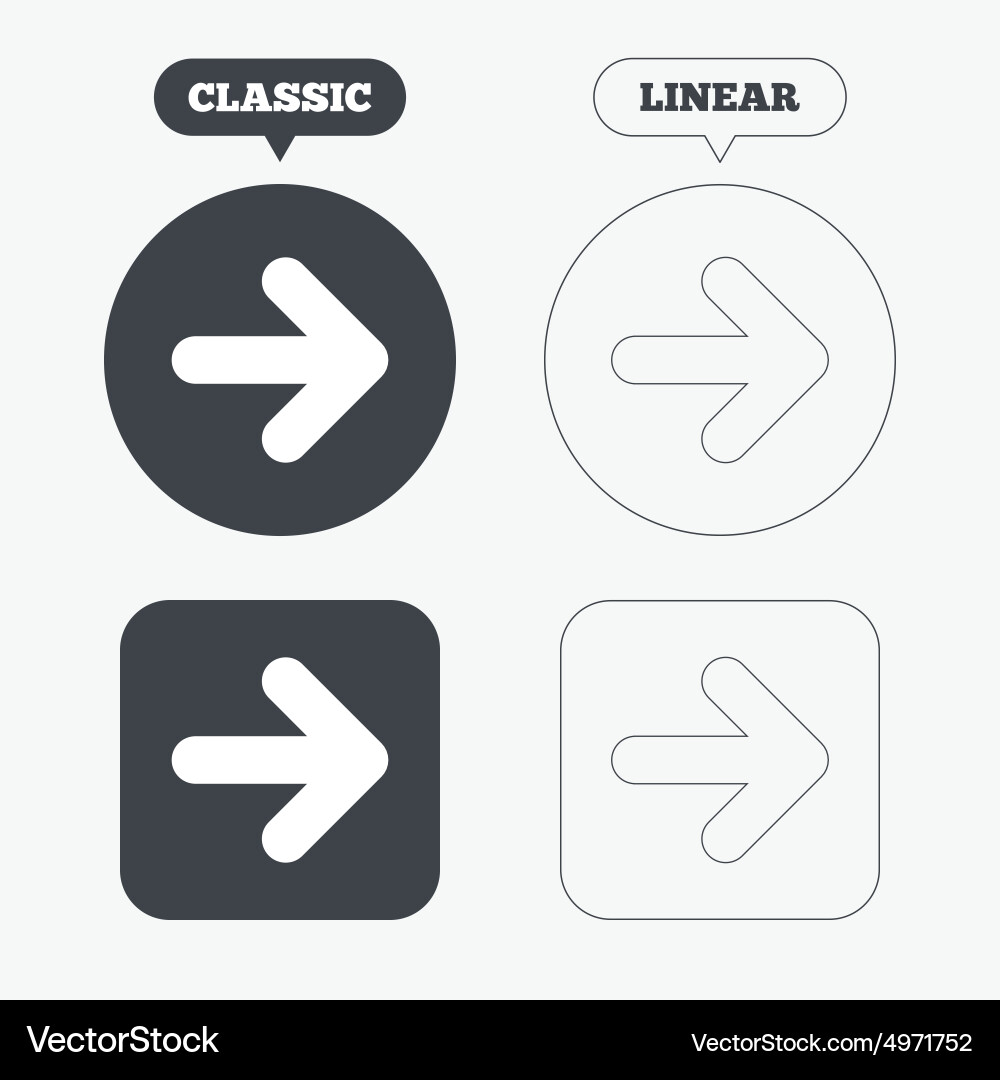 Next Arrow Icon - Navigation Button vector image