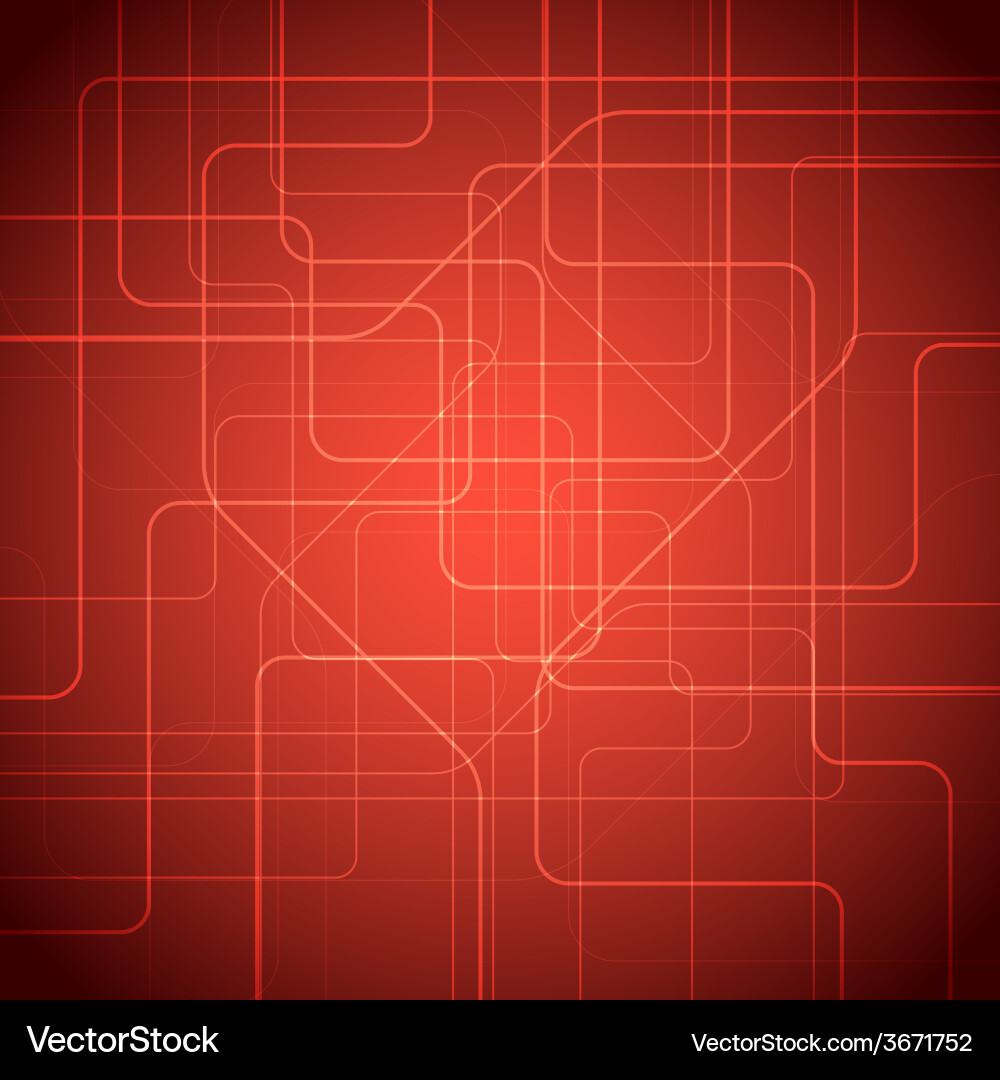 Red Technology Abstract Background Vector Image