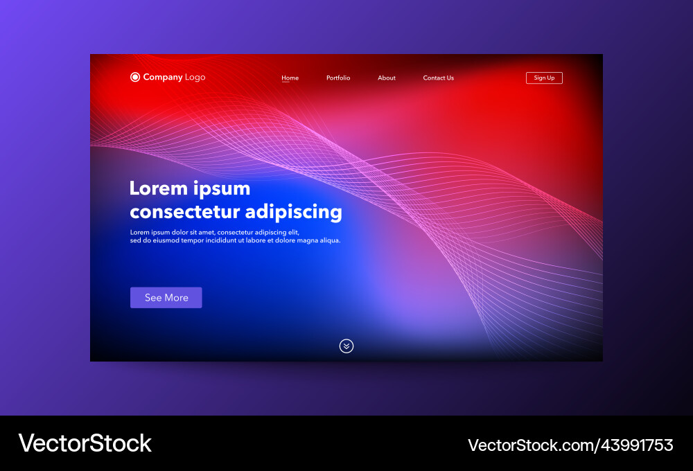 Abstract background website landing page template Abstract background website landing page template vector image