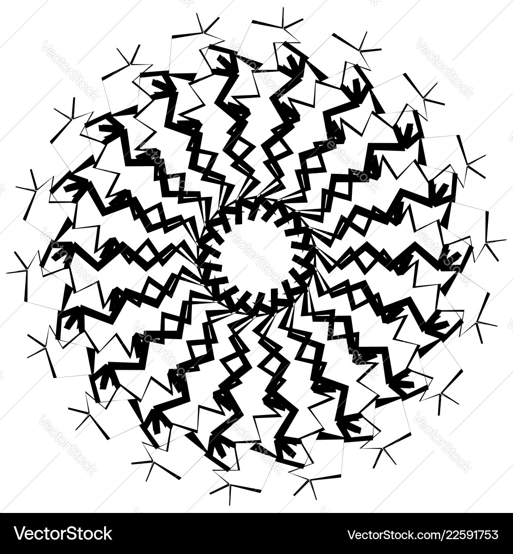 Abstract circular geometric element with radial Abstract circular geometric element with radial vector image