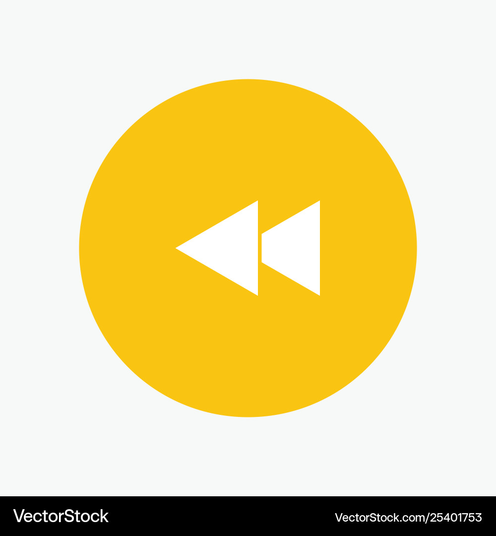 Arrow back reverse rewind vector image