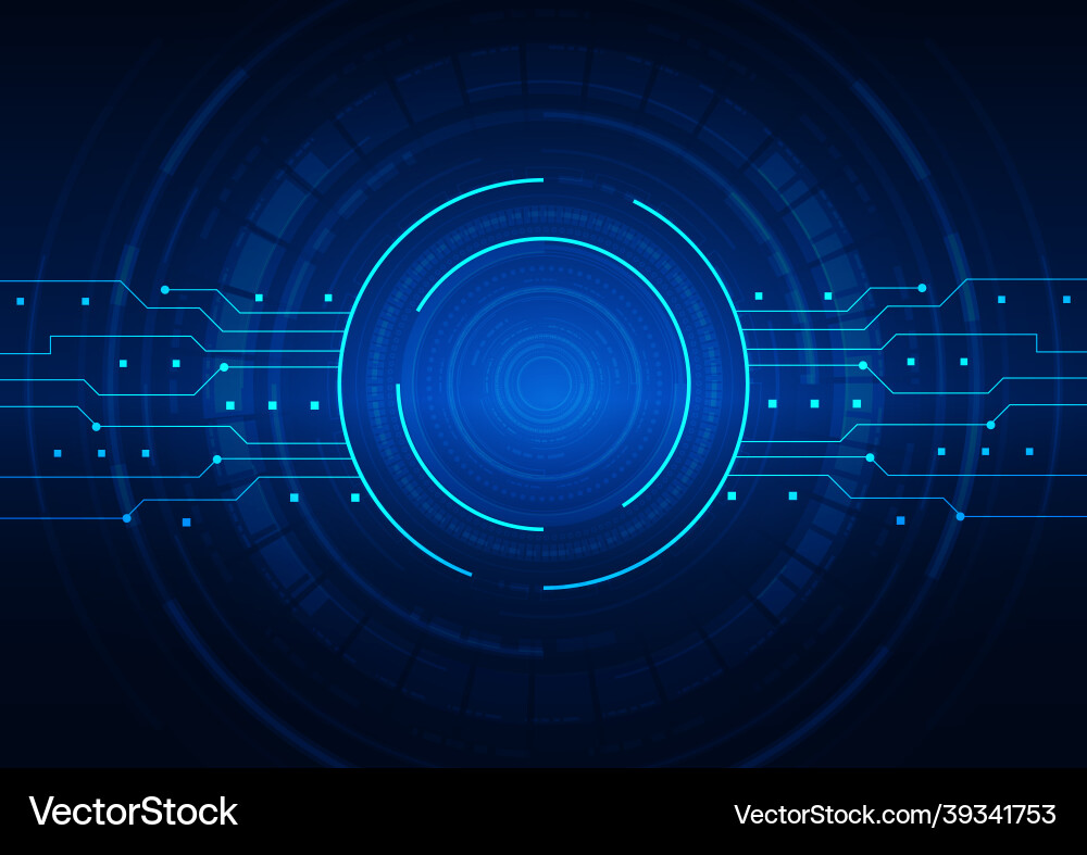 Circuit technology background with hi-tech Vector Image