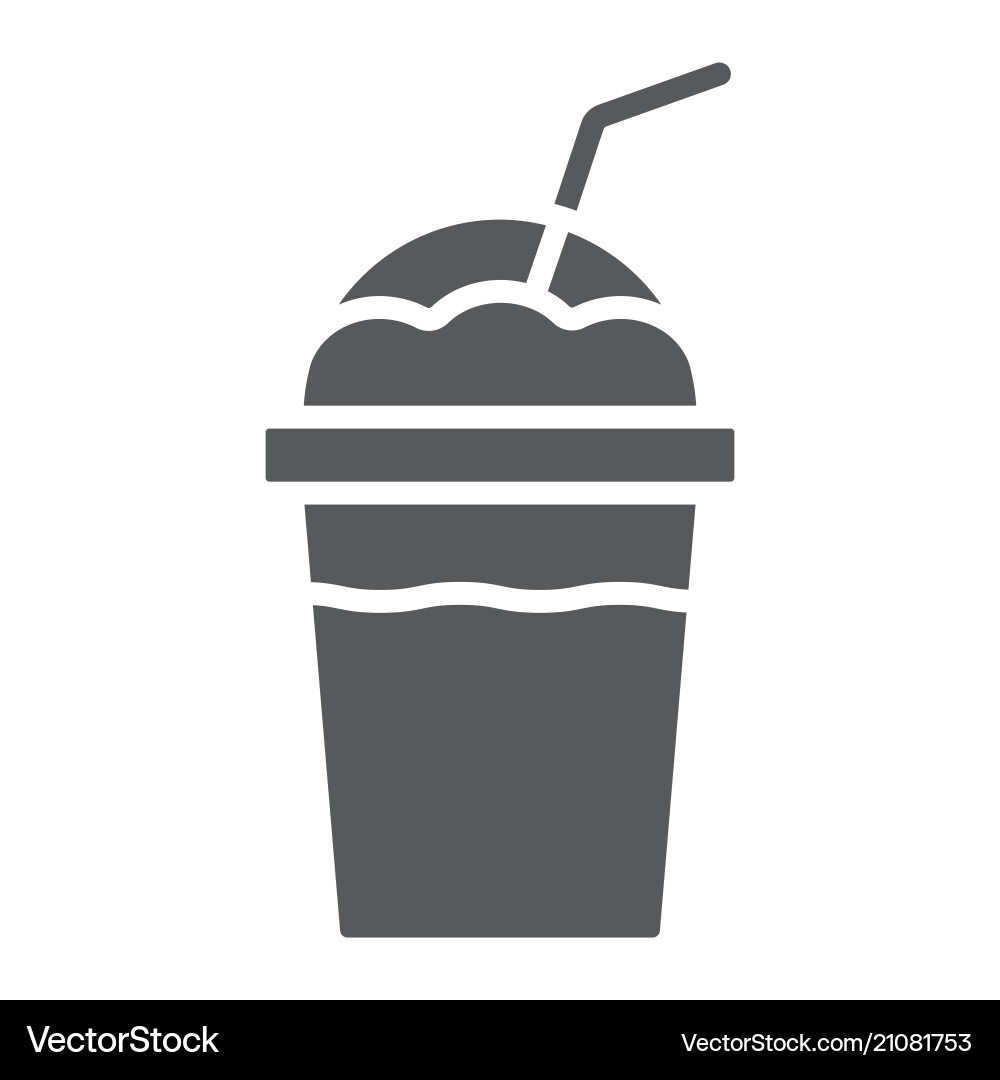 Frappe glyph icon coffee and cafe cream Frappe glyph icon coffee and cafe cream vector image