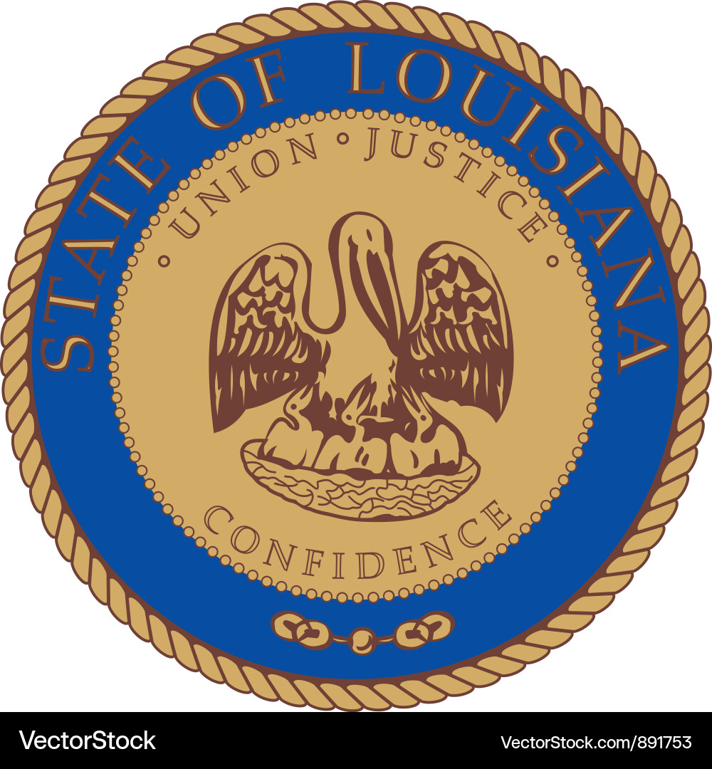 Louisiana State Seal vector image