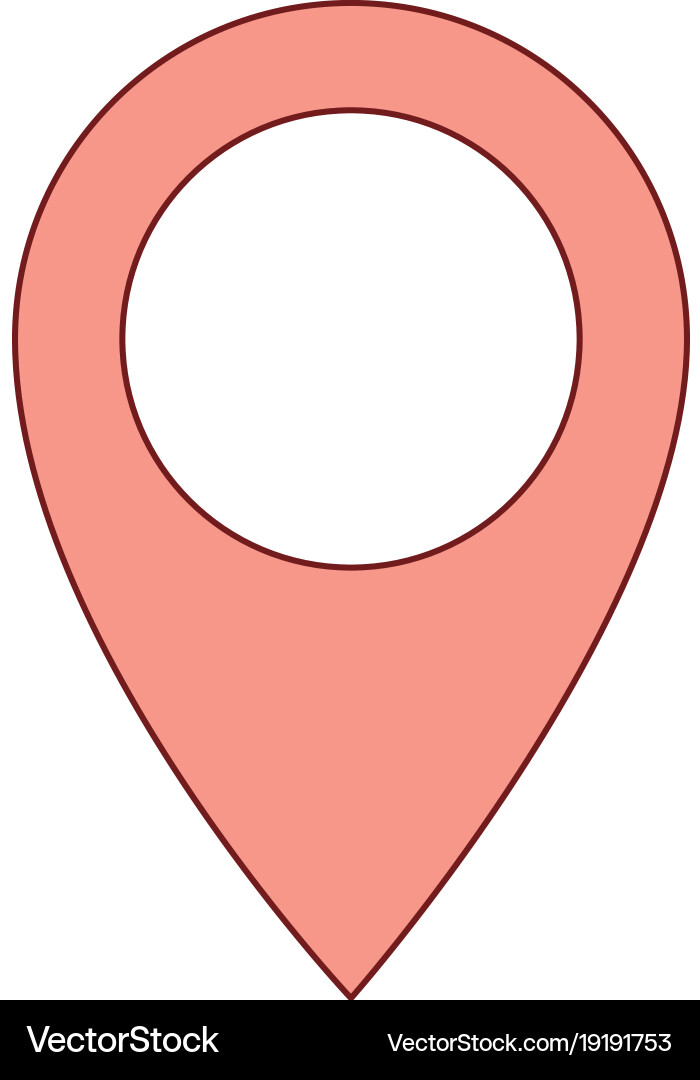 Map pointer flat icon colorful silhouette vector image
