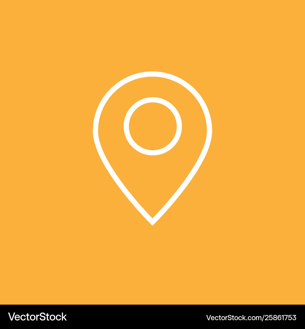 Navigation gps icon thin white line google map vector image