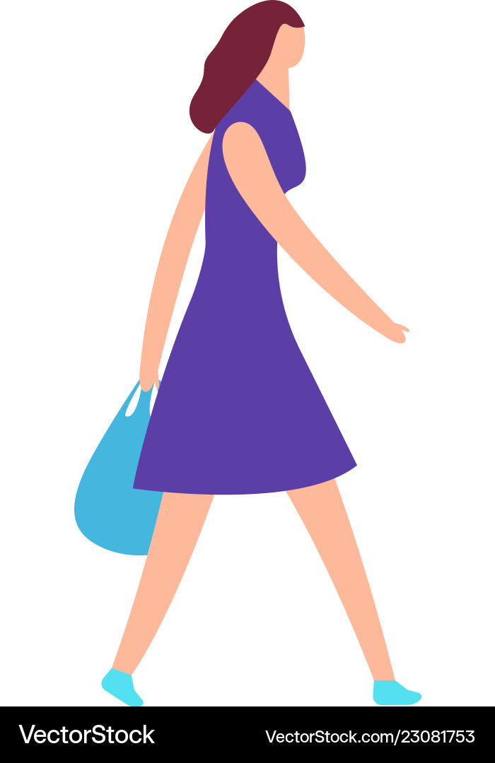 Pretty girl comes with the package in hand Pretty girl comes with the package in hand vector image