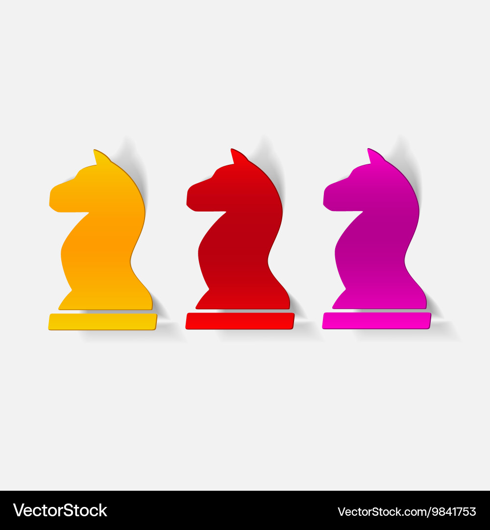 Realistic design element chess vector image