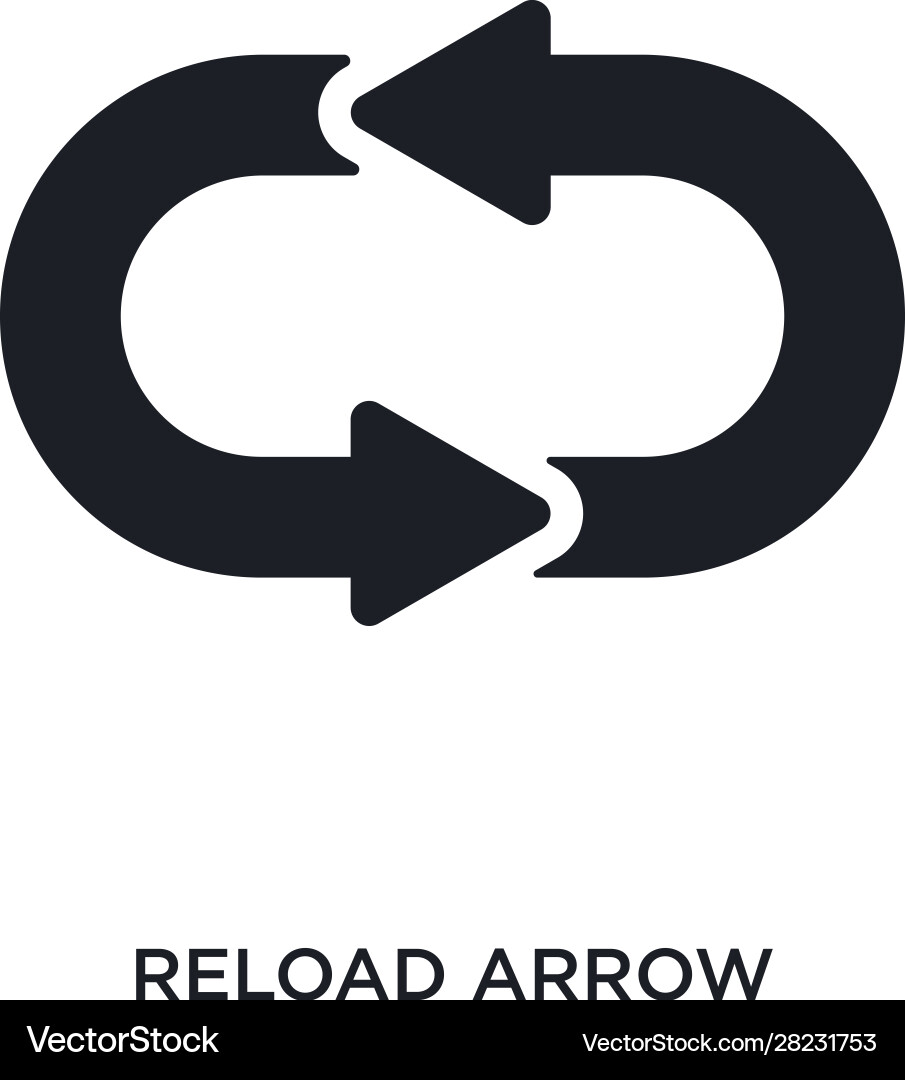 Reload arrow isolated icon simple element from Vector Image
