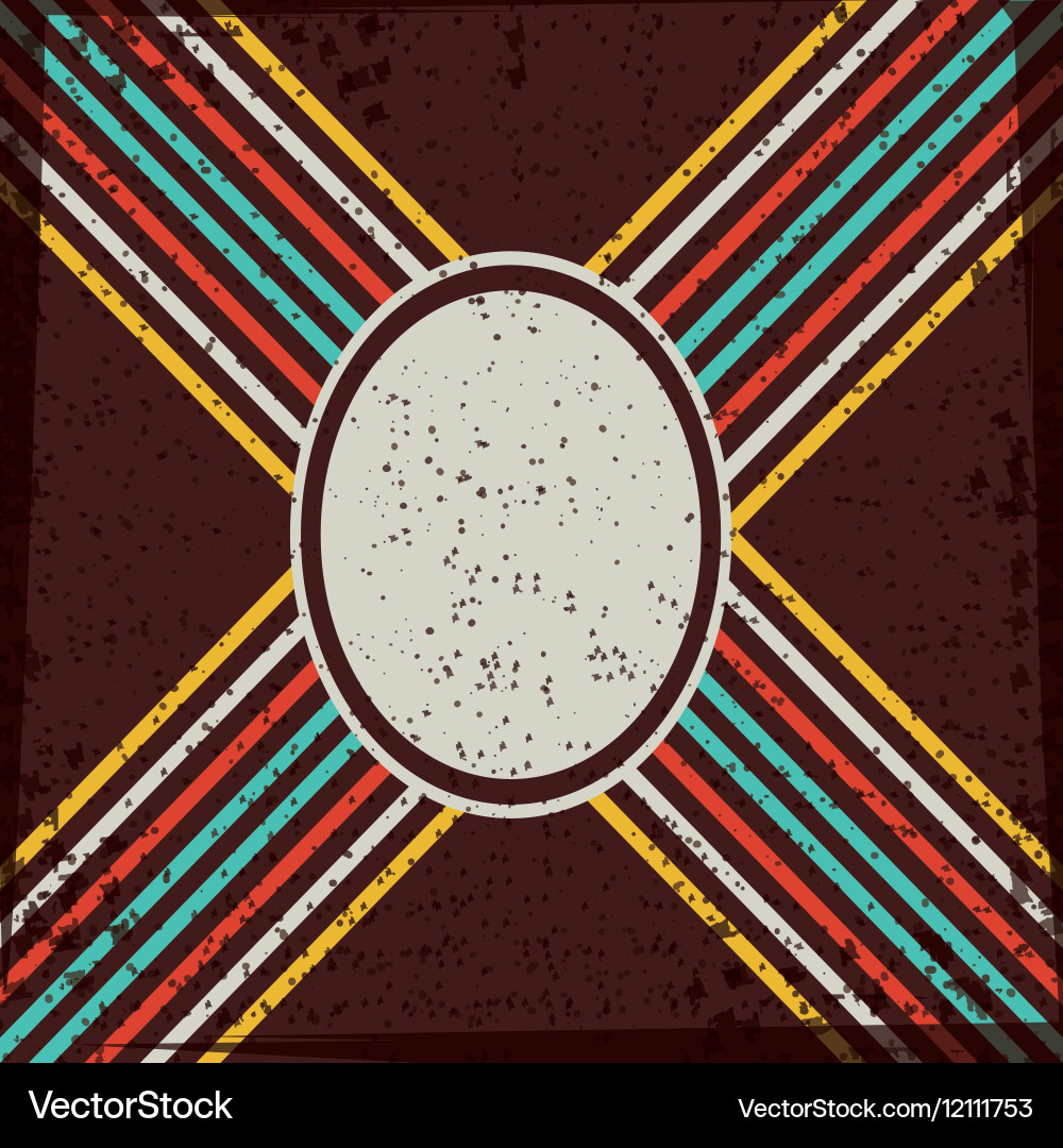 Retro background with label design vector image