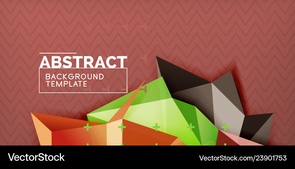 Triangular 3d geometric shapes background Vector Image