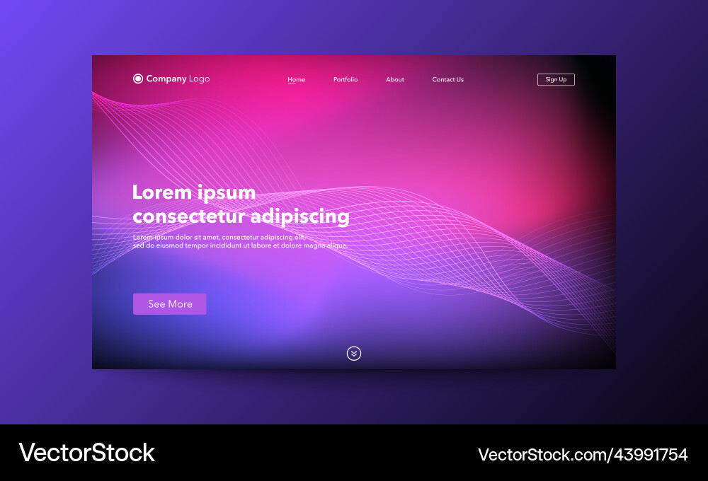 Abstract background website landing page template Abstract background website landing page template vector image