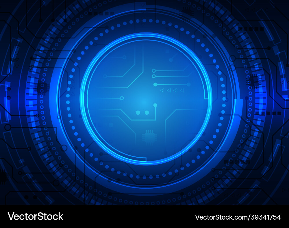 Circuit technology background with hi-tech Vector Image