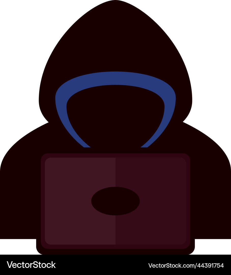 Cyber security hacker character vector image